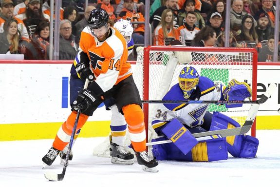 Jake Allen Blues Sean Couturier Flyers