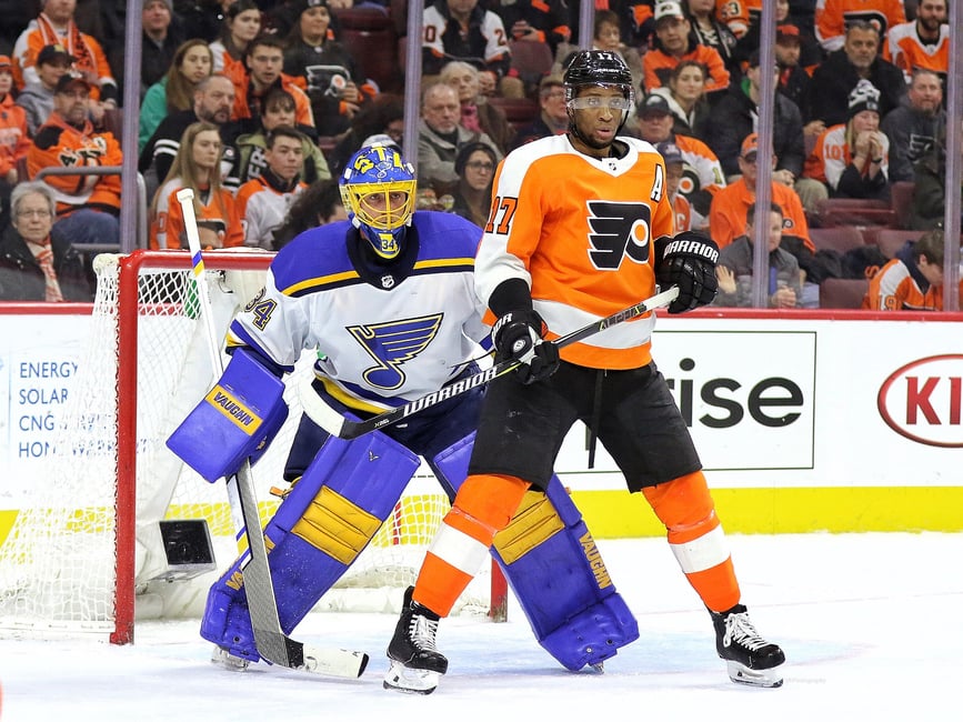 Jake Allen Blues Wayne Simmonds Flyers