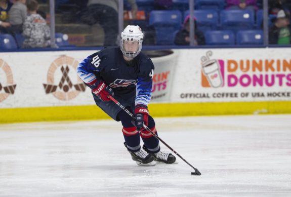 Jake Sanderson USNTDP-Team USA 2022 WJC Players to Watch