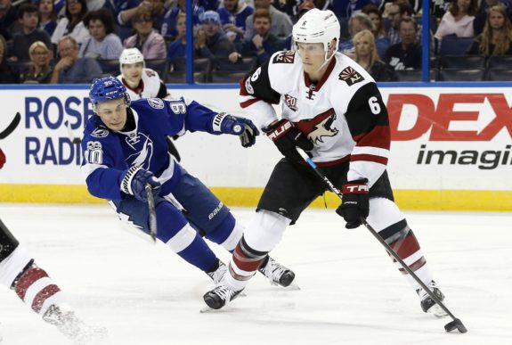 Coyotes defenseman Jakob Chychrun