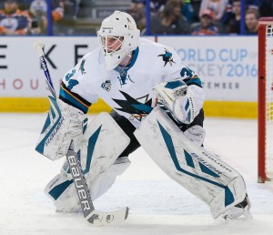 Pending free agent James Reimer of the San Jose Sharks.