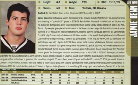 Jamie Benn Stars Yearbook