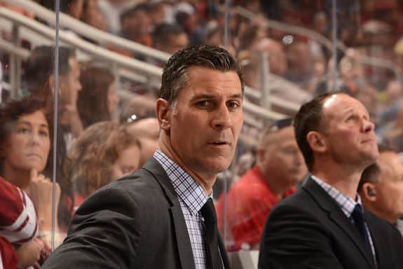 Head coach Jared Bednar of the Colorado Avalanche