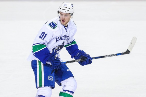Jared McCann has flourished with the Canucks this season and is seventh overall among rookies with six goals. (Sergei Belski-USA TODAY Sports)