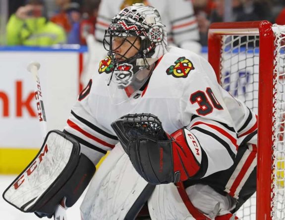 Chicago Blackhawks goaltender Jeff Glass