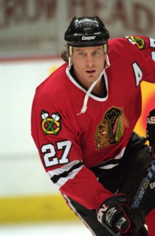 Jeremy Roenick #27 of the Chicago Blackhawks