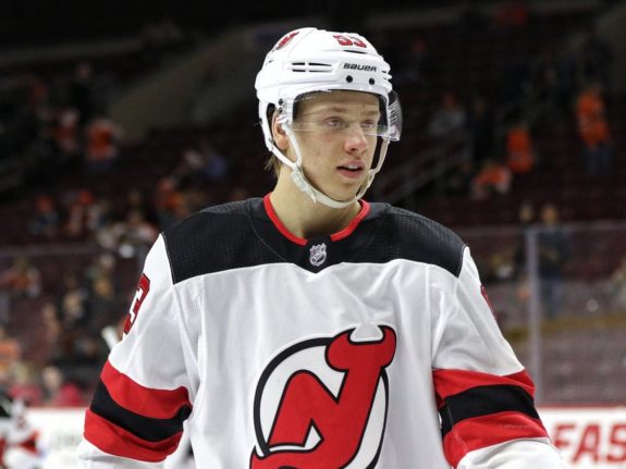 Jesper Bratt #63, New Jersey Devils (Amy Irvin / The Hockey Writers)