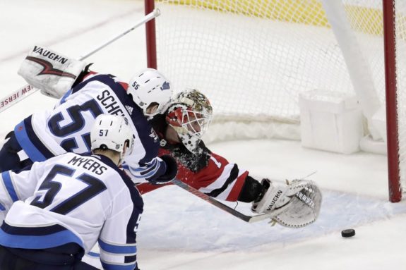 New Jersey Devils Keith Kinkaid Winnipeg Jets Mark Scheifele