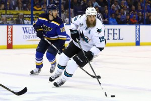 Joe Thornton continues to be productive, even as his age increases (Billy Hurst-USA TODAY Sports)