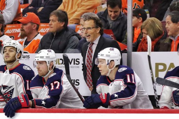 John Tortorella Blue Jackets bench