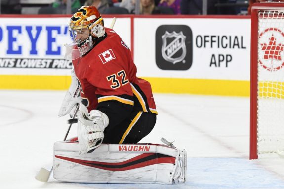 Calgary Flames goalie Jon Gillies