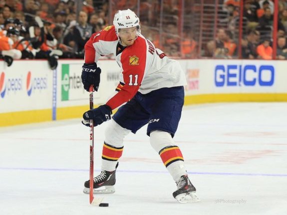 (Amy Irvin/The Hockey Writers) Jonathan Huberdeau getting hurt — out 3-4 months with an Achilles injury — plummeted the Panthers down my standings, but I didn't have Florida as a playoff team even with a healthy roster.