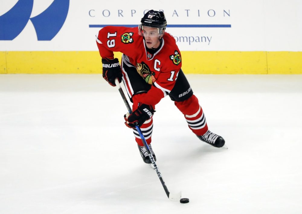 Jonathan Toews becomes sixth UND player to hit 1,000 NHL games - Grand  Forks Herald