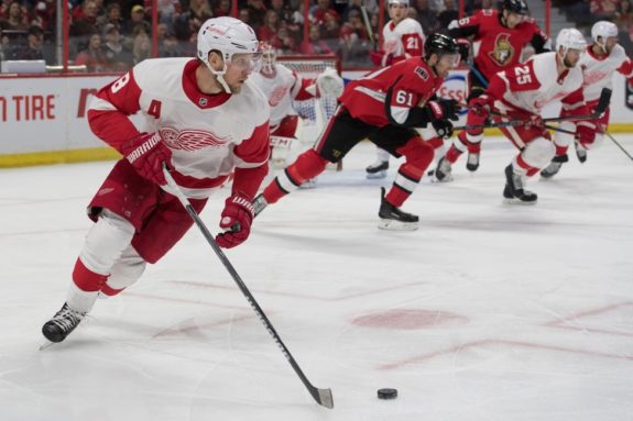 Red Wings left wing Justin Abdelkader