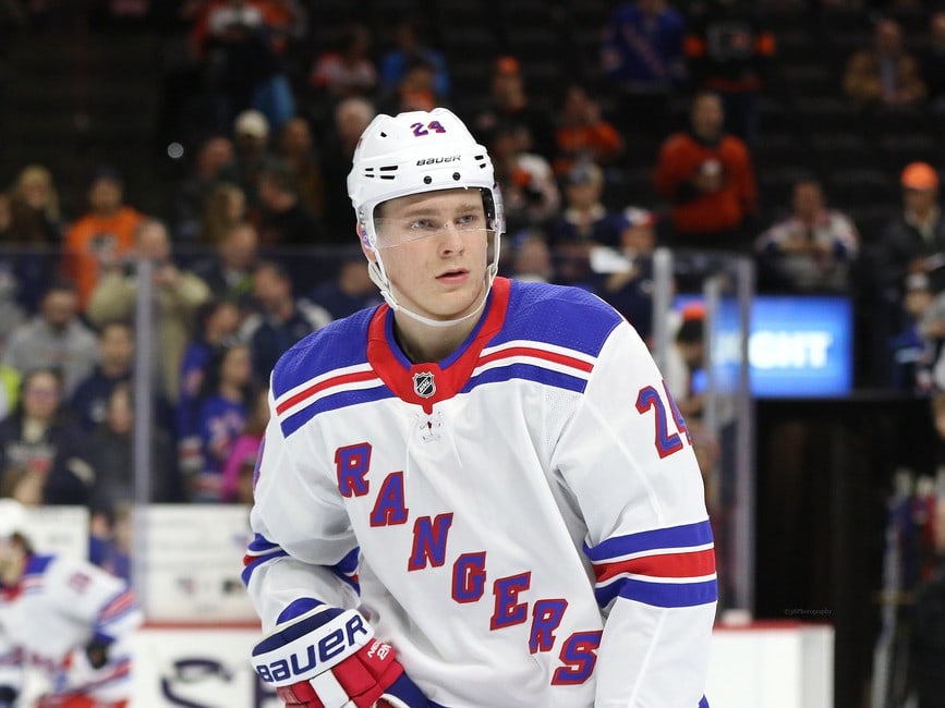 New York Rangers Alexis Lafrenière Kaapo Kakko and Filip Chytil