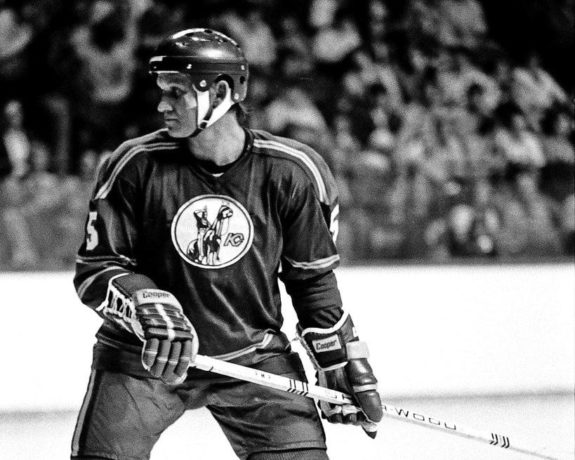 Gary Bergman #5 of the Kansas City Scouts