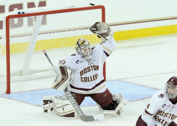 Boston College Eagles goalie Katie Burt