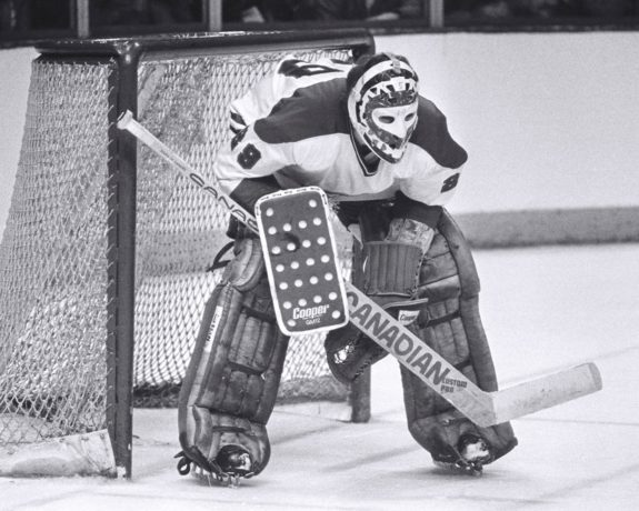 Ken Dryden #29 of the Montreal Canadiens