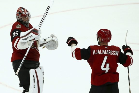 Arizona Coyotes Darcy Kuemper Niklas Hjalmarsson