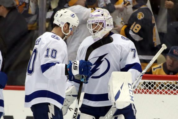 Tampa Bay Lightning J.T. Miller Louis Domingue