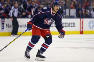 Columbus Blue Jackets center Lukas Sedlak (Aaron Doster-USA TODAY Sports)