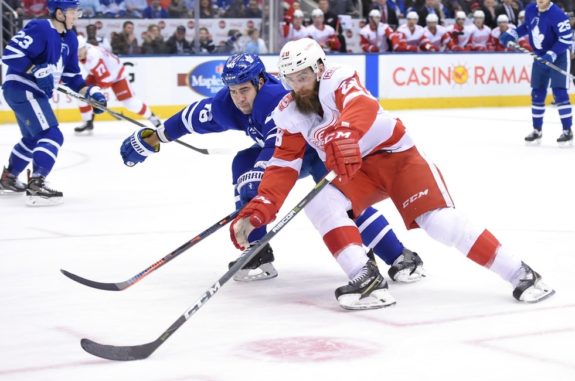 Red Wings defenceman Luke Witkowski