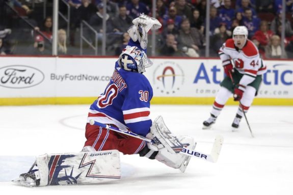 New York Rangers goaltender Henrik Lundqvist-Henrik Lundqvist's Jersey Retirement Honors Him as an All-Time Ranger
