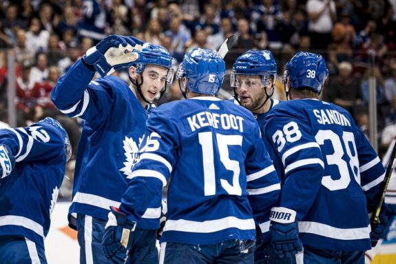 Toronto Maple Leafs Ilya Mikheyev Alexander Kerfoot Morgan Rielly Rasmus Sandin