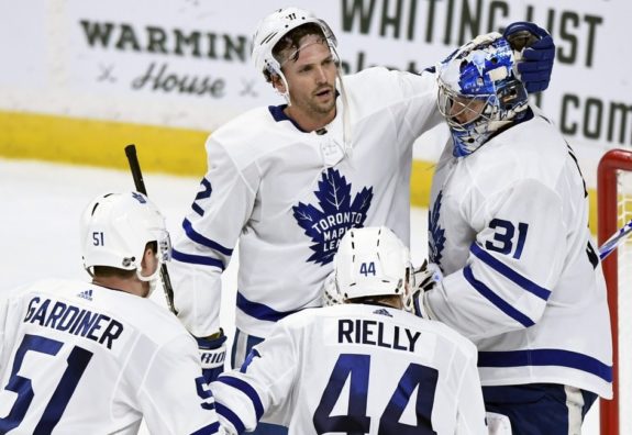 Maple Leafs Wild celebrate