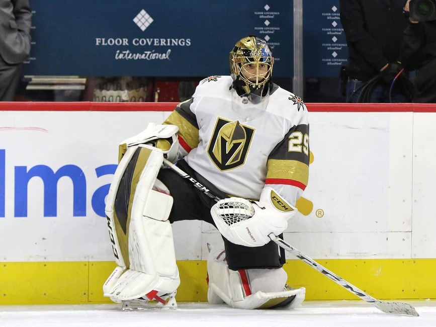 Marc-Andre Fleury talks about Golden Knights, Chicago Blackhawks