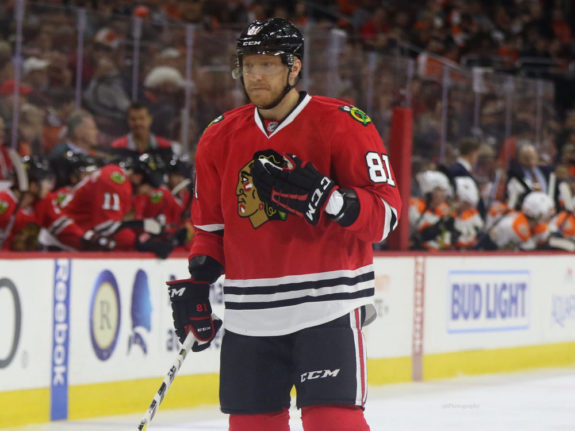 Marian Hossa of the Chicago Blackhawks.