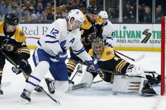 Patrick Marleau before he was traded by the Toronto Maple Leafs to open up salary cap space.