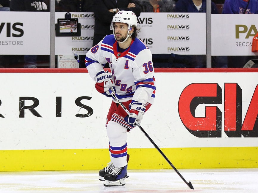New York Rangers' Mats Zuccarello helps a fan get a date to prom