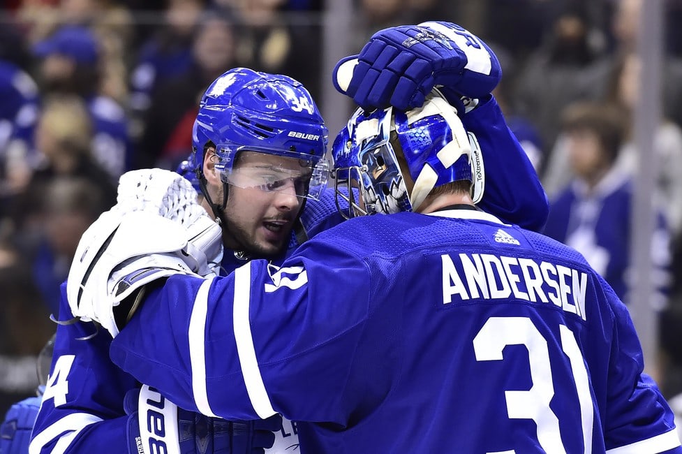 Toronto Maple Leafs Frederik Andersen Auston Matthews