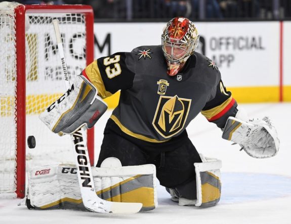 Golden Knights goaltender Maxime Lagace