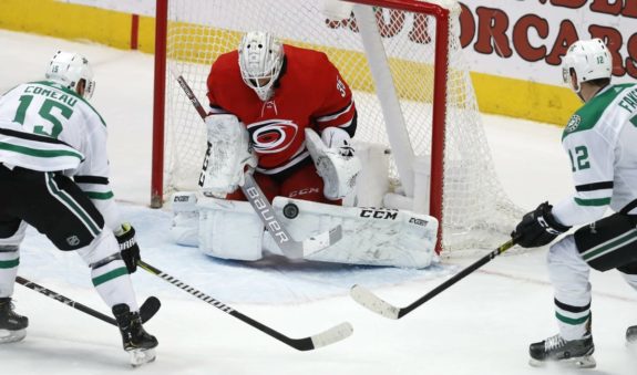 Curtis McElhinney, Blake Comeau, Radek Faksa