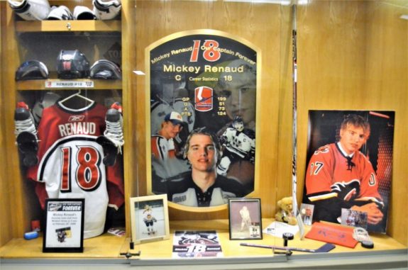 Mickey Renaud tribute locker WFCU Centre 