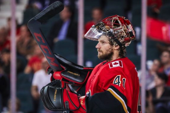 Calgary Flames goalie Mike Smith