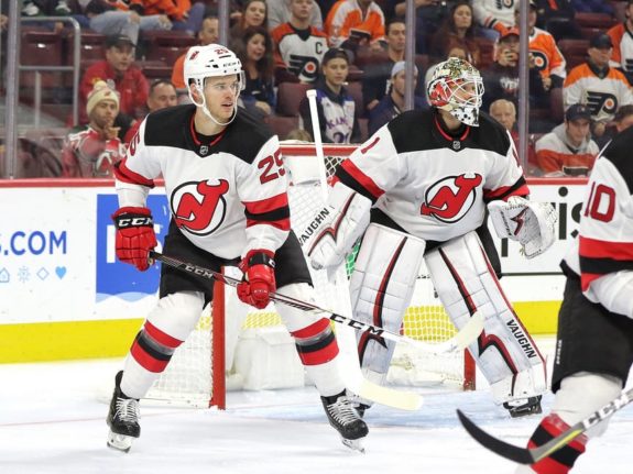 Mirco Mueller Keith Kinkaid New Jersey Devils