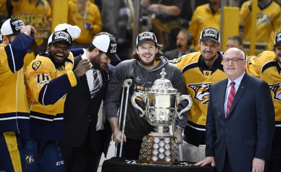 Ryan Johansen Nashville Predators 2017 Western Conference Champions