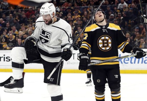 Los Angeles Kings' Nate Thompson Boston Bruins' Torey Krug