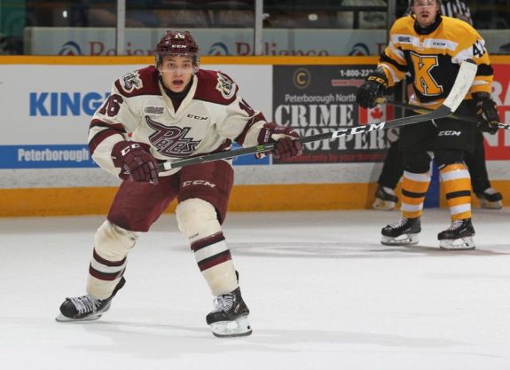 Nick Robertson of the Peterborough Petes