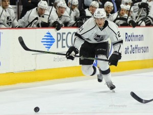 Nick Shore's faceoff skills earn him significant ice time. (Amy Irvin / The Hockey Writers)