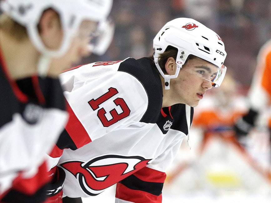 New Jersey Devils Nico Hischier Out With Upper-Body Injury - Last