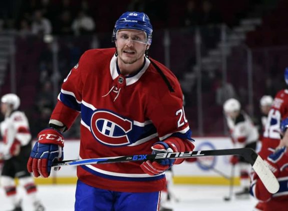 Montreal Canadiens forward Nicolas Deslauriers