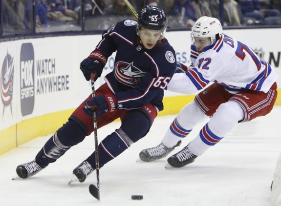 Columbus Blue Jackets Markus Nutivaara New York Rangers Filip Chytil