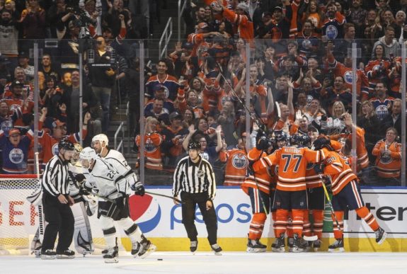 Edmonton Oilers celebrate