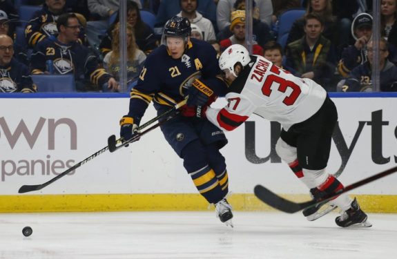 Buffalo Sabres Kyle Okposo New Jersey Devils Pavel Zacha