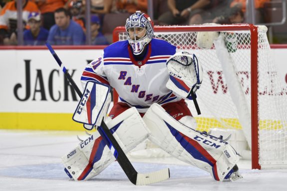 New York Rangers goalie Ondrej Pavelec