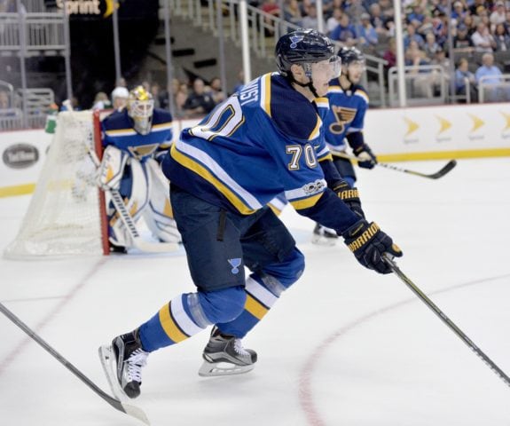 Blues center Oskar Sundqvist